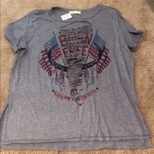 NWT Cute American shirt with slits in front